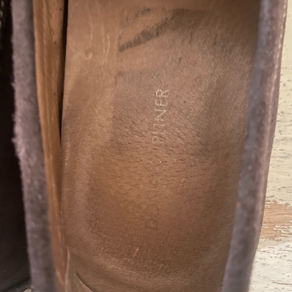 DONALD J. PLINER Made in Italy Nubuck Penny Vamp Driving Loafer in Brown 10 $265 - Picture 6 of 7